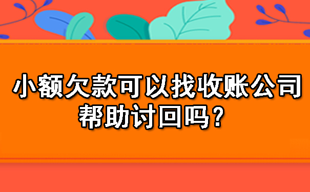 天津小额欠款可以找收账公司帮助讨回吗?