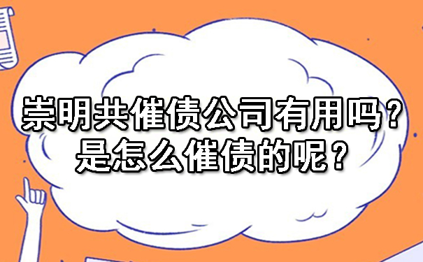 崇明共催债公司有用吗?是怎么催债的呢?