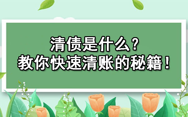 清债是什么？教你快速清账的秘籍！