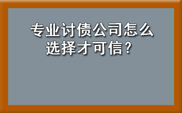 天津专业讨债公司怎么选择才可信?